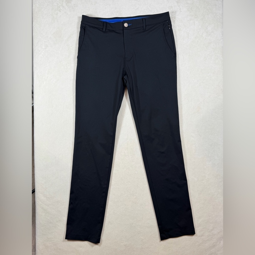 Twillory 32W 32L Performance Fabric Stretch Athletic Fit Classic Black Chinos